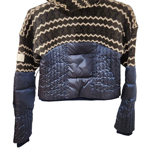 Free People Just Lodgin blue Sweater puffer size XS - Picture 4 of 7